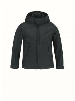Afbeelding van B&C Hooded Softshell Kids, Navy, 5-6jr