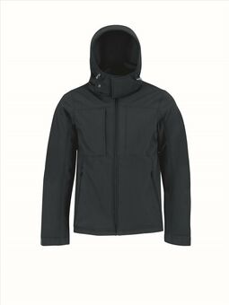 Afbeelding van B&C Hooded Softshell Men, Navy, S