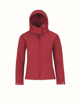 Afbeelding van B&C Hooded Softshell Women, Red, S