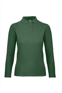 Afbeelding van B&C ID.001 LSL Polo Women, Bottle Green, XS