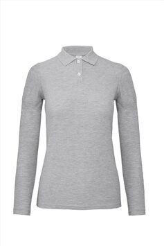 Afbeelding van B&C ID.001 LSL Polo Women, Heather Grey, XS