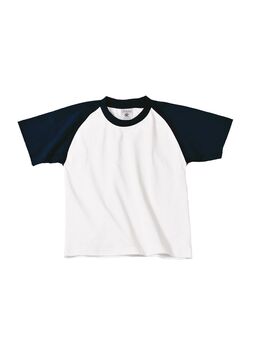 Afbeelding van Baseball Kids, White/Navy, 3-4jr, B&C