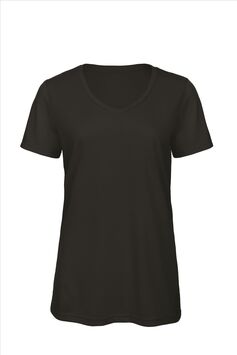 Afbeelding van B&C Triblend V-neck T Women , Black, S