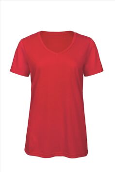 Afbeelding van B&C Triblend V-neck T Women , Red, S