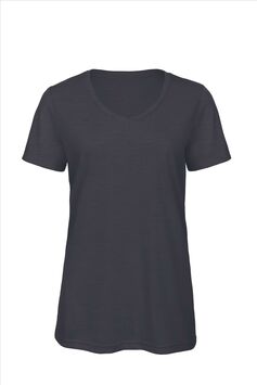 Afbeelding van B&C Triblend V-neck T Women , Heather Navy, S