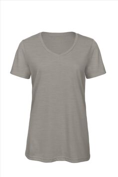 Afbeelding van B&C Triblend V-neck T Women , Heather Light Grey, S