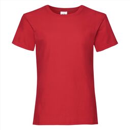 Afbeelding van FOTL Girls Valueweight T, Red, 3-4jr