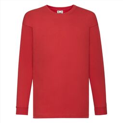 Afbeelding van FOTL Kids Valueweight Longsleeve T, Red, 3-4jr