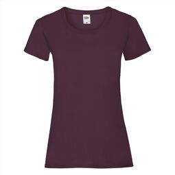 Afbeelding van FOTL Lady-Fit Valueweight T, Burgundy, S