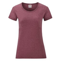 Afbeelding van FOTL Lady-Fit Valueweight T, Heather Burgundy, S