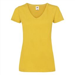 Afbeelding van FOTL Lady-Fit Valueweight V-neck T, Sunflower, S