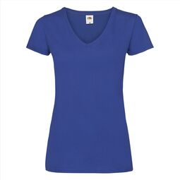Afbeelding van FOTL Lady-Fit Valueweight V-neck T, Royal Blue, S