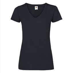 Afbeelding van FOTL Lady-Fit Valueweight V-neck T, Deep Navy, S