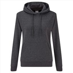Afbeelding van FOTL Lady-Fit Classic Hooded Sweat, Dark Heather Grey, S
