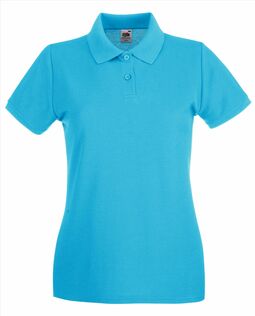 Afbeelding van FOTL Lady-Fit Premium Polo, Azure Blue, S
