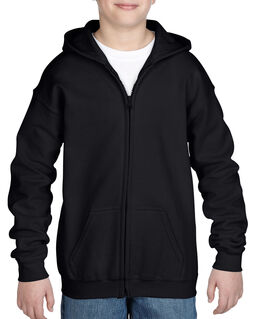 Afbeelding van Gildan Sweater Hooded Full Zip HeavyBlend for kids | 426 Black | XL
