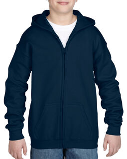 Afbeelding van Gildan Sweater Hooded Full Zip HeavyBlend for kids | 533 Navy | XL