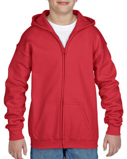 Afbeelding van Gildan Sweater Hooded Full Zip HeavyBlend for kids | 7620 Red | XL