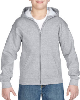 Afbeelding van Gildan Sweater Hooded Full Zip HeavyBlend for kids | CG7 Sports Grey | XL