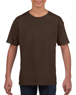 Afbeelding van Gildan T-shirt SoftStyle SS for kids | 105 Dark Chocolate | XL