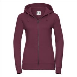 Afbeelding van RUS Ladies Authentic Zip Hood Jacket, Burgundy, XS