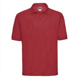 Afbeelding van RUS Men Classic Polycotton Polo, Bright Red, XS