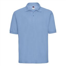 Afbeelding van RUS Men Classic Polycotton Polo, Sky, XS