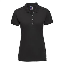 Afbeelding van RUS Ladies Fitted Stretch Polo, Black, S