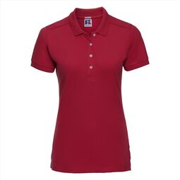 Afbeelding van RUS Ladies Fitted Stretch Polo, Classic Red, S