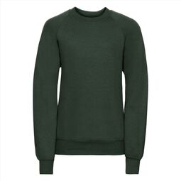 Afbeelding van RUS Children's Classic Sweatshirt, Bottle Green, 1-2jr