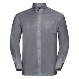 Afbeelding van RUS Men LSL Clas. Oxford Shirt, Silver, S