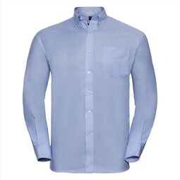 Afbeelding van RUS Men LSL Clas. Oxford Shirt, Oxford Blue, S