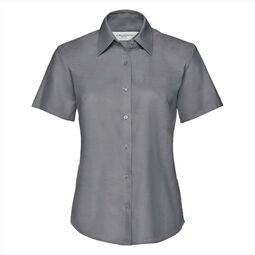 Afbeelding van RUS Ladies Shortsleeve Clas. Oxford Shirt, Silver, S