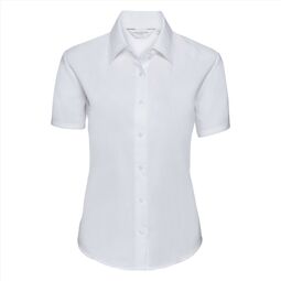Afbeelding van RUS Ladies Shortsleeve Clas. Oxford Shirt, White, S