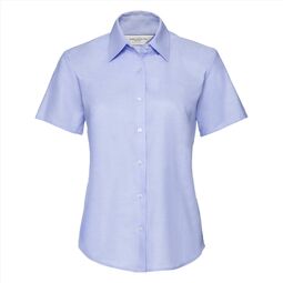 Afbeelding van RUS Ladies Shortsleeve Clas. Oxford Shirt, Oxford Blue, S