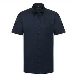 Afbeelding van RUS Men Shortsleeve Classic Oxford Shirt, Bright Navy, S
