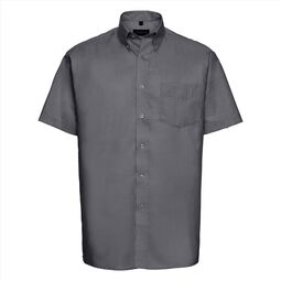 Afbeelding van RUS Men Shortsleeve Classic Oxford Shirt, Silver, S
