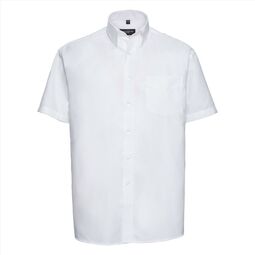 Afbeelding van RUS Men Shortsleeve Classic Oxford Shirt, White, S