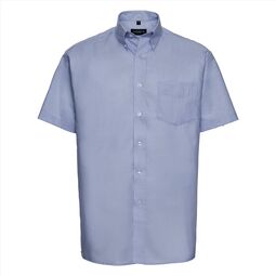 Afbeelding van RUS Men Shortsleeve Classic Oxford Shirt, Oxford Blue, S