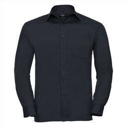 Afbeelding van RUS Men LSL Clas. Polycot. Poplin Shirt, French Navy, S