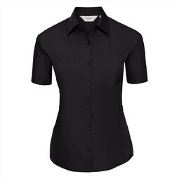 Afbeelding van RUS Ladies SS Clas. Polycot. Pop. Shirt, Black, S