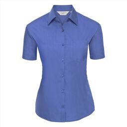 Afbeelding van RUS Ladies SS Clas. Polycot. Pop. Shirt, Corporate Blue, S