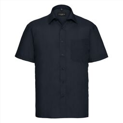 Afbeelding van RUS Men SS Clas. Polycot. Poplin Shirt, F. Navy, S