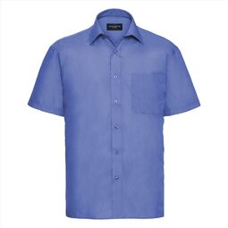 Afbeelding van RUS Men SS Clas. Polycot. Poplin Shirt, Corp. Blue, S