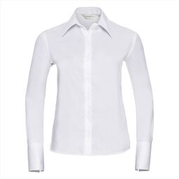 Afbeelding van RUS Ladies LSL Tail. Ultimate Non-Iron Shirt, White, S