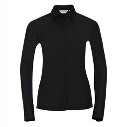 Afbeelding van RUS Ladies LSL Fit. Ultimate Stretch Shirt, Black, S