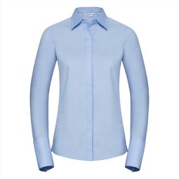Afbeelding van RUS Ladies LSL Fit. Ultimate Stretch Shirt, Bright Sky, S
