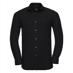 Afbeelding van RUS Men LSL Fitted Ultimate Stretch Shirt, Black, S
