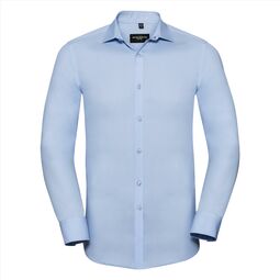 Afbeelding van RUS Men LSL Fitted Ultimate Stretch Shirt, Bright Sky, S