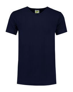 Afbeelding van L&S T-shirt V-neck cot/elast SS for him | Dark Navy | 3XL